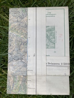 Harta geografica Elvetia, zona Ascona, editie 1951, Serviciul topografic Berna foto