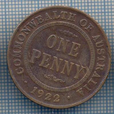 AX 920 MONEDA- AUSTRALIA - 1 PENNY -ANUL 1922 -STAREA CARE SE VEDE foto