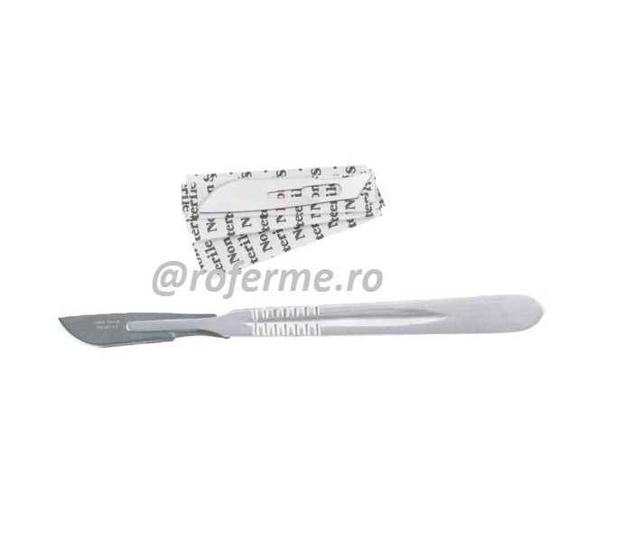 Maner bisturiu castrare nr. 4, inox