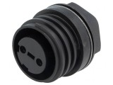 Conector circular soclu mamă 2 pini nichelat Buccaneer 900 PX0931/02/S