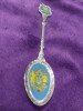 Lingurita Veche cu Sigla UKRAINE,lingurita vintage Argintie Stema UCRAINA,Colect