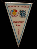 D9 62 - fanion - sport - fobal - echipa nationala - Romania - Anglia - 1 mai 1985