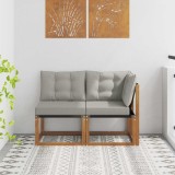 vidaXL Canapea Exterior Lemn Acacia Natural Modular Colț Mijloc Rezistent Intemperii