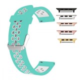 Cumpara ieftin Curea silicon, compatibila Apple Watch 9|8|7|6|5|4|3|2|1 Series, 41mm|40mm|38mm, Teal White, Very Dream
