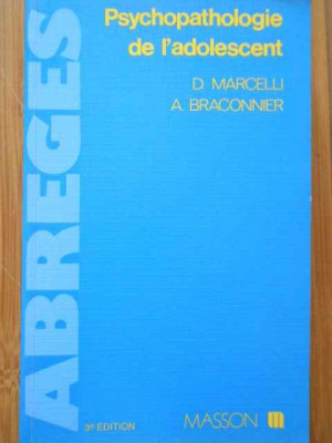 Psychopathologie De L&amp;#039;adolescent - D. Marcelli A. Braconnier ,287780 foto