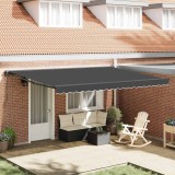 vidaXL Cortina Retractabilă Antracit 450 &times; 300 cm Poliester și metal 3330872