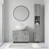 Cumpara ieftin Set de dulapuri pentru baie, 2 piese EDE Sonoma gri