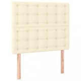Cumpara ieftin Tablii de pat, 2 buc, crem, 100x5x78/88 cm, piele ecologica