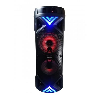 Boxa Portabila elSales, ELS-ZQS-6201, cu Bluetooth, Telecomanda, Microfon, USB, Lumini LED foto