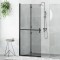 Perete de duș Walk-in Negru și transparent &icirc;nchis 90 x 190 cm