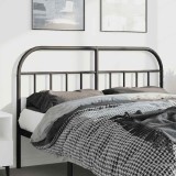 VidaXL Tăblie de pat metalică, negru, 150 cm