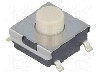 Microintrerupator, 6x6mm, OFF-(ON), SPST-NO, OMRON OCB - B3FS-1012