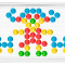 Joc educativ mozaic, TechnoK, 140 de pioneze de 18mm, colorate