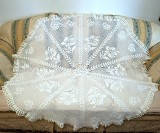 Fata de masa Vintage crosetata manual din bumbac- Rotunda