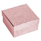 Cutie pentru cadou Craciun Shopiens&reg; Roz cu Folie Aurie Capac, 0.32 l Roz