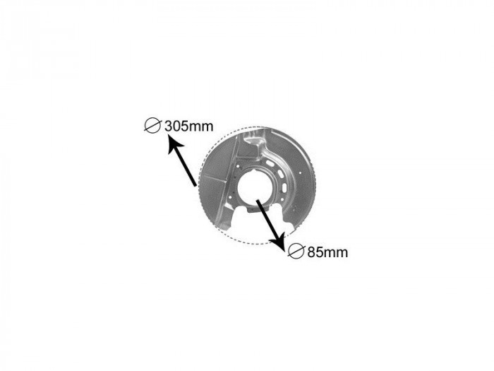 Protectie stropire disc frana Bmw Seria 3 (E30), 11.1982-04.1994 Sedan , Convertible, Combi (Touring), fata, Stanga, metal