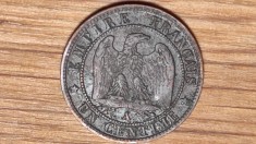 Franta -moneda de colectie rara- 1 centime 1862 A - Napoleon III, stare f buna !