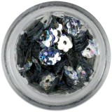 Flori argintii cu găuri - reflexii hologramă, LION COSMETICS