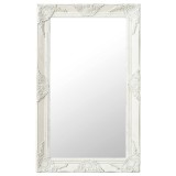 Cumpara ieftin Oglinda de perete in stil baroc, alb, 50 x 80 cm