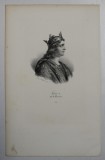 F.S. DELPECH ( 1778 - 1825 ) - LOUIS V DIT LE FAINEANT, LITOGRAFIE MONOCROMA , CCA. 1820