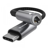 Adaptor Audio USB-C - 3.5mm Techsuit AC14 SonicPiX, Gri
