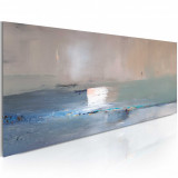 Tablou pictat manual - First wave 100x40 cm