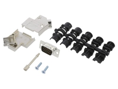 Conector D-Sub HD 15 pini 45&amp;deg; lipire foto
