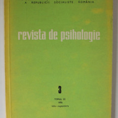 REVISTA DE PSIHOLOGIE , NR. 3 , TOMUL 22, 1976