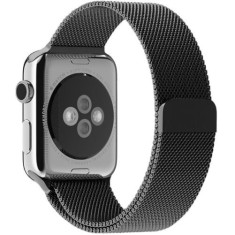 Curea iUni compatibila cu Apple Watch Ultra/SE/8/7/6/5/4/3/2/1, 40mm, Milanese Loop, Otel Inoxidabil, Space Grey