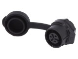 Conector Circular Mamă 3-PIN Aurit 5A 12mm