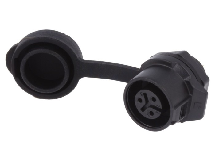 Conector Circular Mamă 3-PIN Aurit