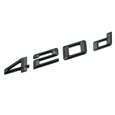 Emblema 420d Negru lucios, spate portbagaj BMW foto