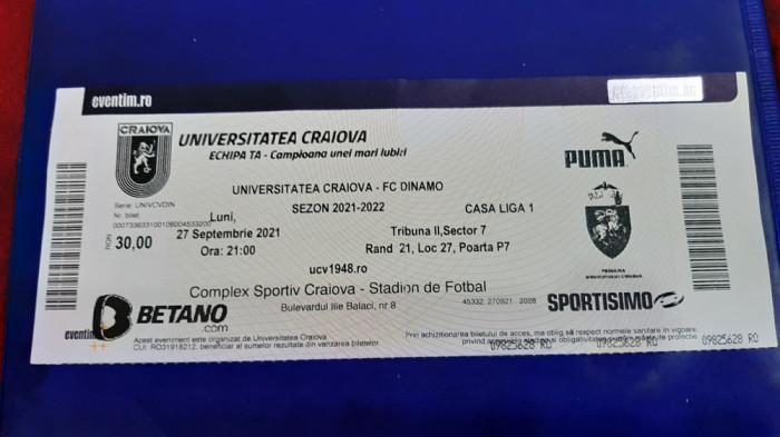 Bilet U Craiova - Dinamo