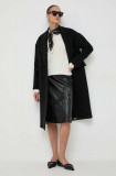 Cumpara ieftin Beatrice B palton de lana culoarea negru, de tranzitie, oversize