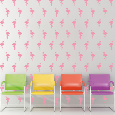 Sticker Flamingos , Pink foto