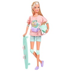 Papusa Simba Steffi Love Longboard Girl 29 cm cu accesorii foto