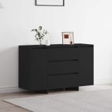 vidaXL Bufet cu sertar Negru 120 x 41 x 75 cm Lemn compozit 3333907