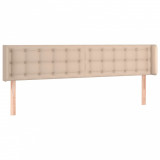 Cumpara ieftin Tablie pat cu aripioare cappuccino 203x16x78/88 cm piele eco
