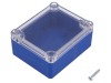 Carcasă universală ABS albastru IP65 74x89x41mm, KRADEX