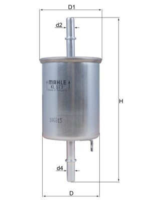 MAHLE KL 573 filtru combustibil foto