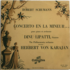 Vinil Schumann – Dinu Lipatti, Karajan – Concerto En La Mineur 10" ( -VG)