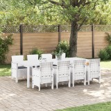 VidaXL Set de masă pentru grădină 9 pcs Gri deschis Ratan Polt