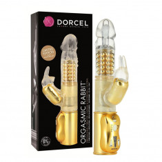 Vibrator DORCEL Orgasmic Rabbit, Gold, 7 Functii, 25 cm foto