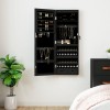 VidaXL Dulap de bijuterii cu oglindă și lumini LED, de perete, negru 353236