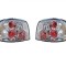 Set stopuri spate, lampa Audi A3 (8p), 05.2003-04.2008, model: 3 usi, tuning, montare spate, stanga+dreapta, transparent, argintiu; cu locas bec; tun