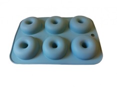 Forma silicon, Pentru Gogosi sau Prajituri, 6 cavitati, Albastru, 26 cm, 341COF