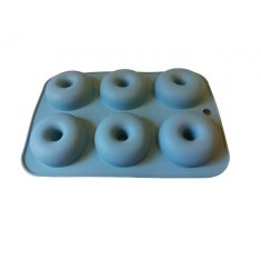 Forma silicon, Pentru Gogosi sau Prajituri, 6 cavitati, Albastru, 26 cm, 341COF