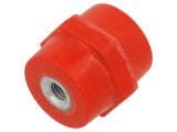 Izolator suport BM GROUP 40mm, &Oslash;30mm, 1,6kV, filet 12mm, roșu