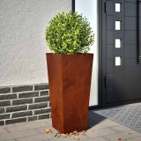vidaXL Jardiniere de grădină 2 buc 35x35x75 cm Oțel pentru intemperii 851093