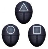 Cumpara ieftin Set 3 Masti Squid Game Carnaval, Halloween, Cosplay, Negre, Triunghi, Cerc, Patrat, Plastic, Universala